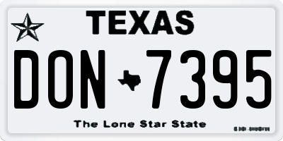 TX license plate DON7395