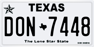 TX license plate DON7448