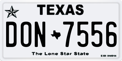 TX license plate DON7556