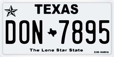 TX license plate DON7895
