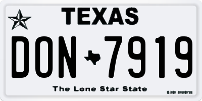 TX license plate DON7919