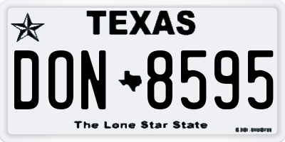 TX license plate DON8595