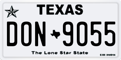 TX license plate DON9055