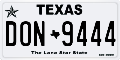 TX license plate DON9444