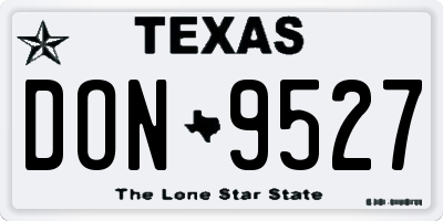 TX license plate DON9527