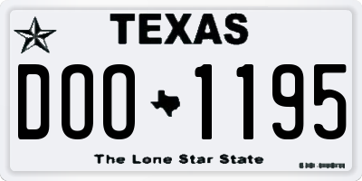 TX license plate DOO1195