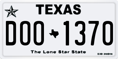 TX license plate DOO1370