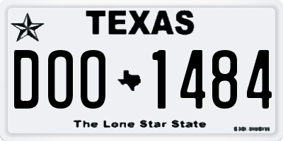 TX license plate DOO1484