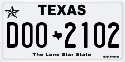 TX license plate DOO2102