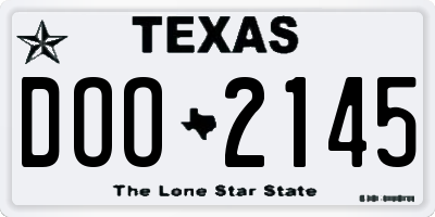 TX license plate DOO2145