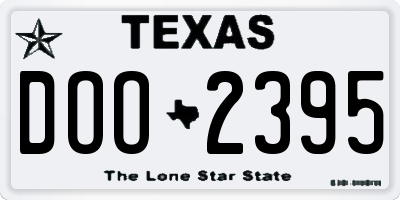 TX license plate DOO2395