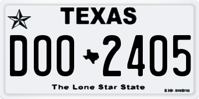 TX license plate DOO2405