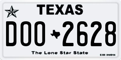 TX license plate DOO2628