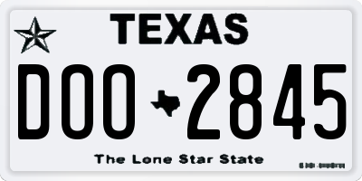 TX license plate DOO2845