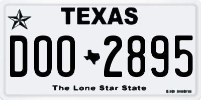 TX license plate DOO2895