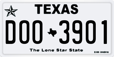 TX license plate DOO3901