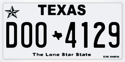 TX license plate DOO4129
