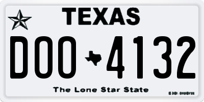 TX license plate DOO4132