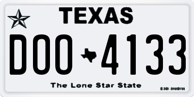 TX license plate DOO4133