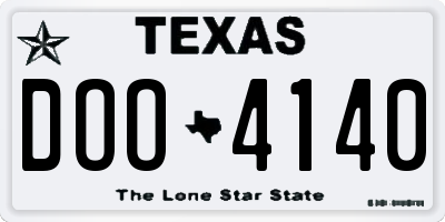 TX license plate DOO4140