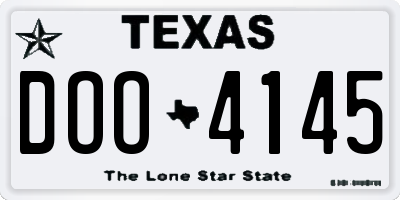 TX license plate DOO4145
