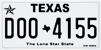 TX license plate DOO4155