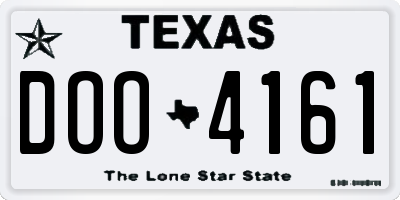 TX license plate DOO4161