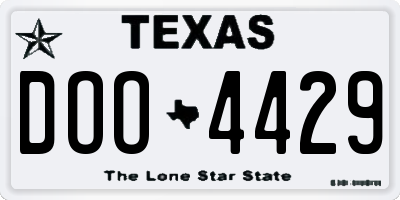 TX license plate DOO4429