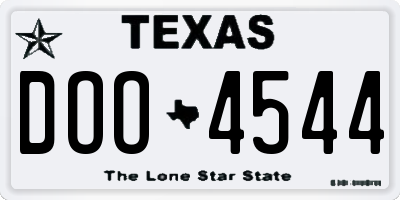 TX license plate DOO4544