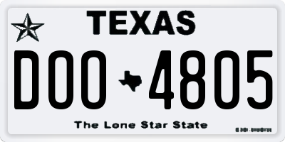 TX license plate DOO4805