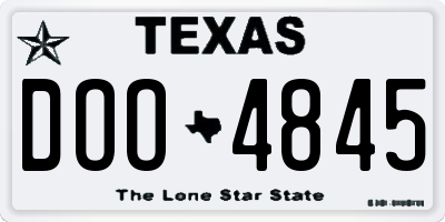 TX license plate DOO4845