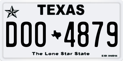 TX license plate DOO4879
