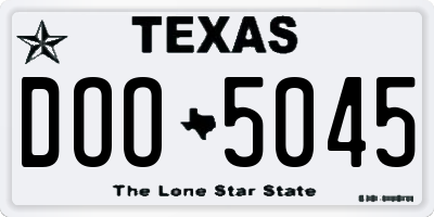 TX license plate DOO5045