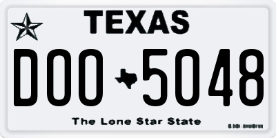 TX license plate DOO5048
