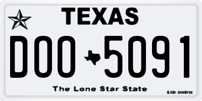 TX license plate DOO5091