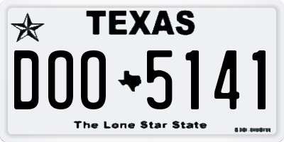 TX license plate DOO5141