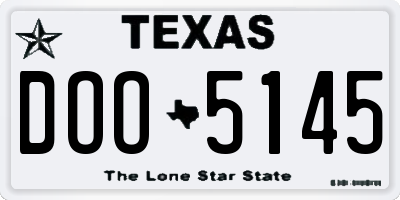 TX license plate DOO5145