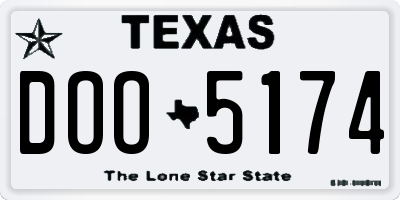 TX license plate DOO5174