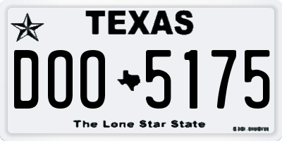 TX license plate DOO5175