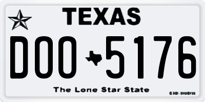 TX license plate DOO5176