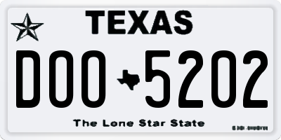 TX license plate DOO5202