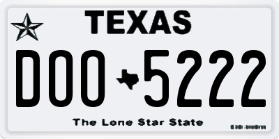 TX license plate DOO5222