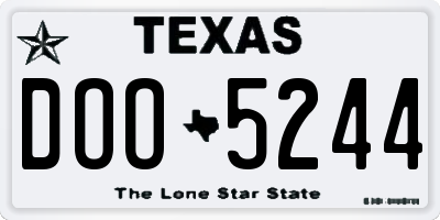 TX license plate DOO5244