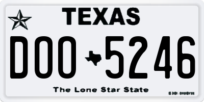TX license plate DOO5246