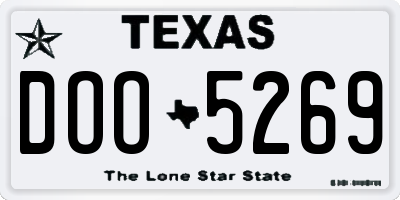 TX license plate DOO5269