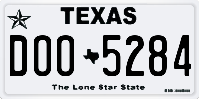 TX license plate DOO5284