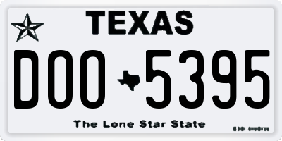 TX license plate DOO5395