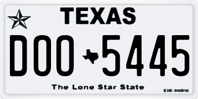 TX license plate DOO5445