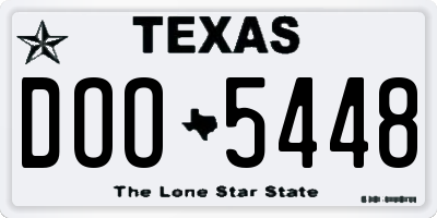 TX license plate DOO5448