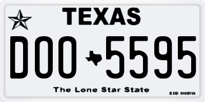 TX license plate DOO5595